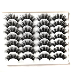14 Pairs Fluffy False Eyelashes Soft Wispy Volume Lashes