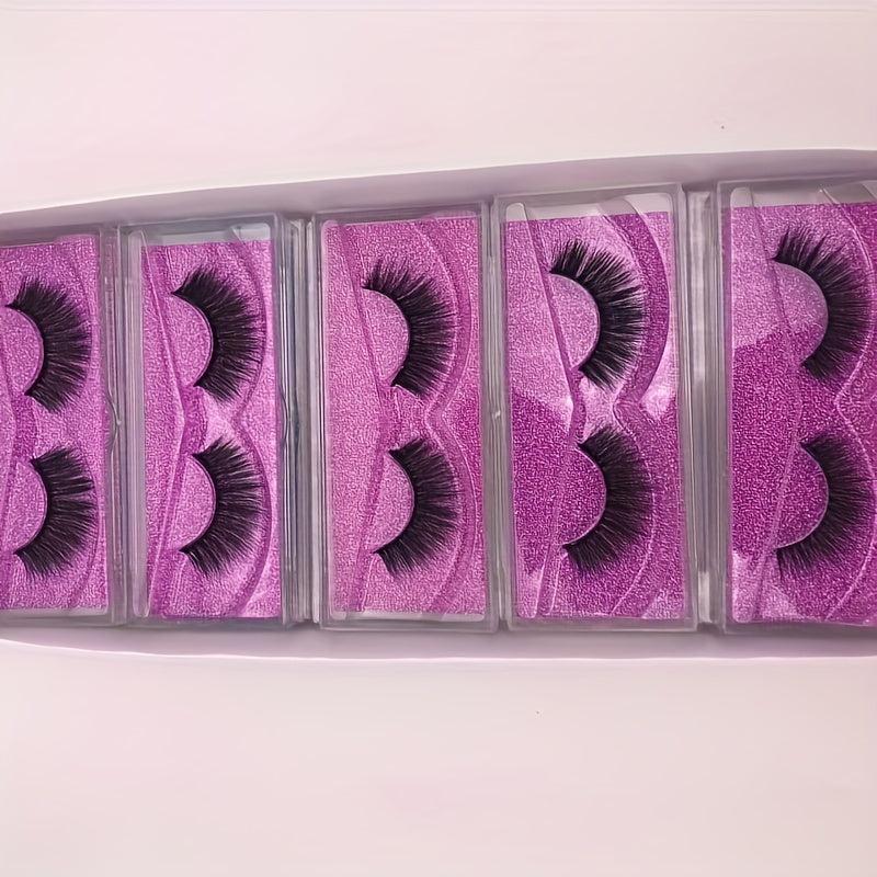 20 Pairs 3D Faux Mink Lashes Bulk Natural False Eyelashes Set