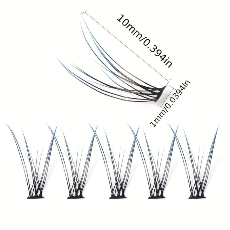 Ombre Cluster Eyelashes D Curl 10D 10mm 12mm False Eyelashes Gradient Colored