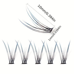 Ombre Cluster Eyelashes D Curl 10D 10mm 12mm False Eyelashes Gradient Colored