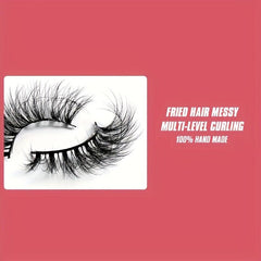20 Pairs 3D Mink False Eyelashes Thick Volume Messy Curly Faux Lashes Packs
