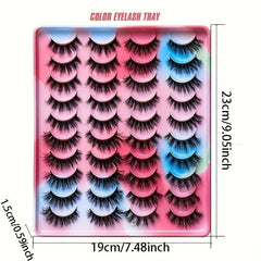 20 Pairs 3D Mink False Eyelashes Thick Volume Messy Curly Faux Lashes Packs
