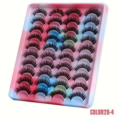 20 Pairs 3D Mink False Eyelashes Thick Volume Messy Curly Faux Lashes Packs