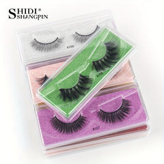 10 Pairs Natural 3D Faux Mink False Eyelashes Soft Wispy Reusable Lashes