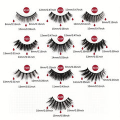 10 Pairs Natural 3D Faux Mink False Eyelashes Soft Wispy Reusable Lashes