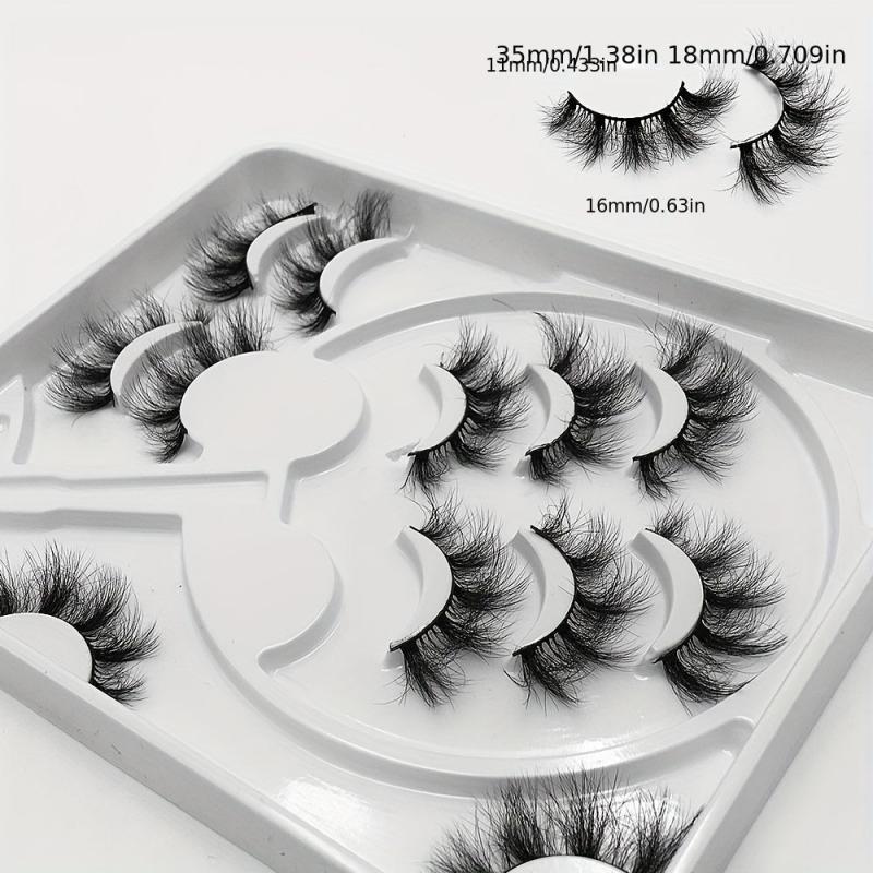 7 Pairs 8D Fluffy Faux Mink False Eyelashes