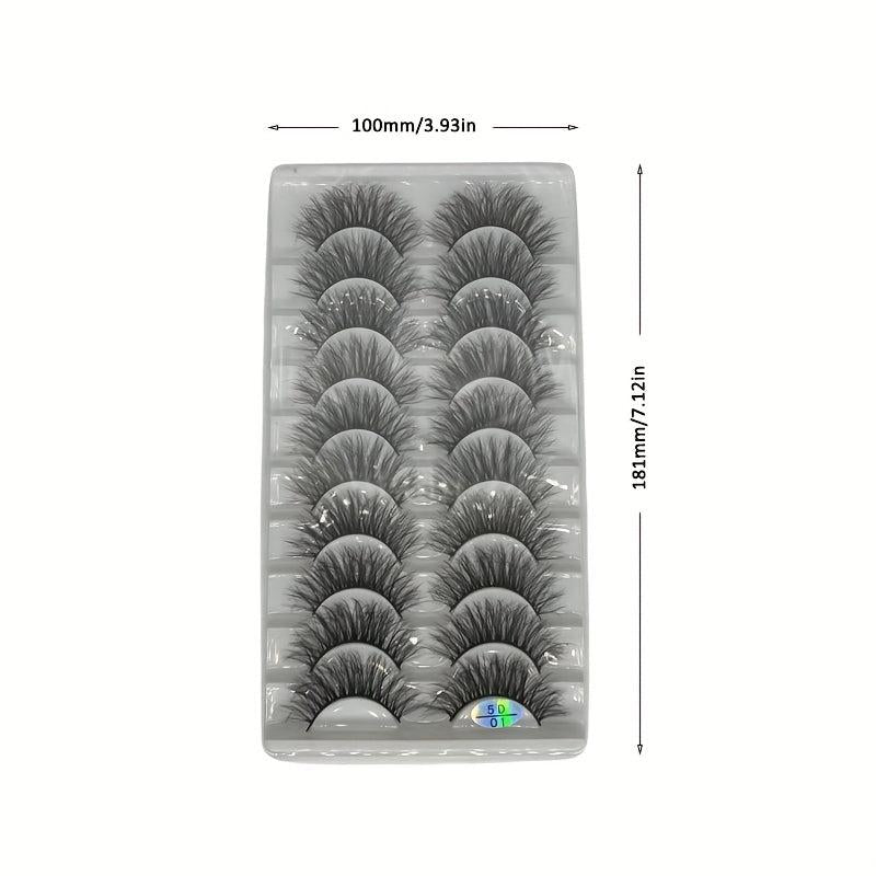 10 Pairs 5D False Eyelashes Fluffy Lashes Natural Look Extension