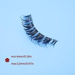 5pairs Natural & Long False Eyelashes 4 12mm W-shaped Fishtail Eyelashes
