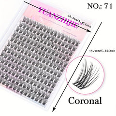 Curly Volume Cluster Lashes 12 Rows Large Tray DIY Lashes Extension
