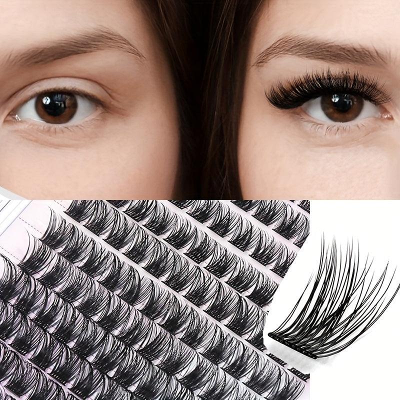 Curly Volume Cluster Lashes 12 Rows Large Tray DIY Lashes Extension