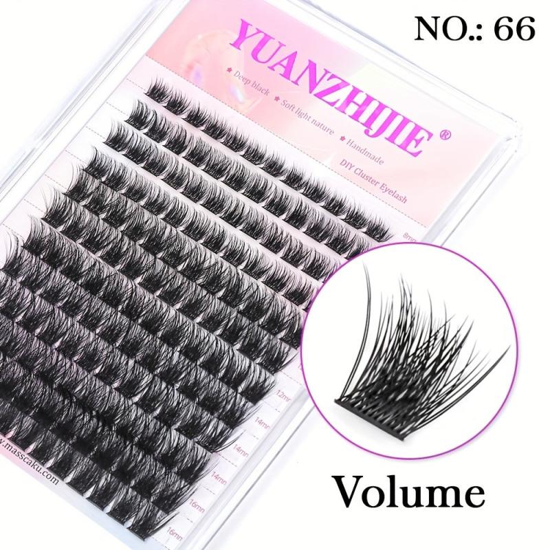 Curly Volume Cluster Lashes 12 Rows Large Tray DIY Lashes Extension