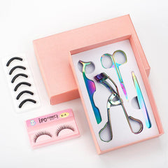 4Pcs Eyelashes Tool Set with Curlers, Applicator, Tweezers, Scissors