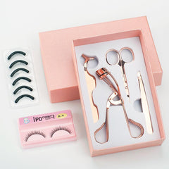 4Pcs Eyelashes Tool Set with Curlers, Applicator, Tweezers, Scissors