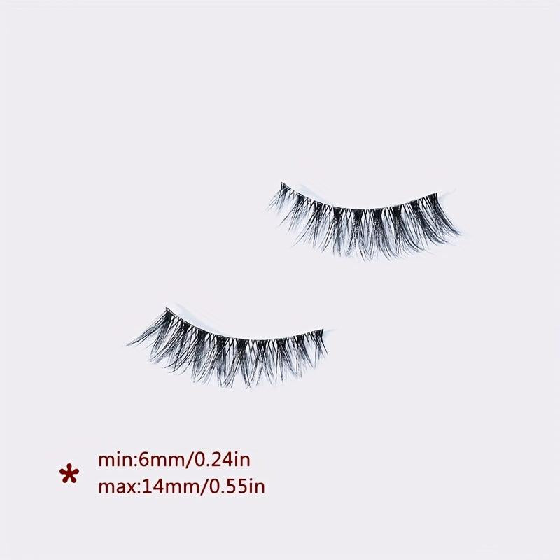 7 Pairs Fishtail False Eyelash Natural Fiber Long False Eyelashes 14mm