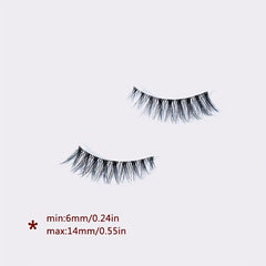 7 Pairs Fishtail False Eyelash Natural Fiber Long False Eyelashes 14mm