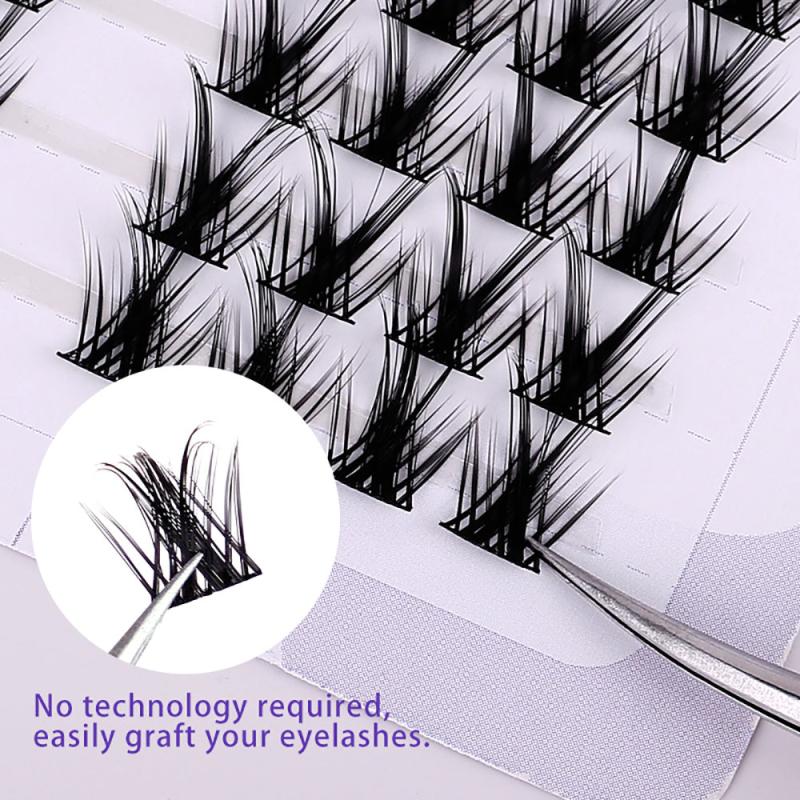 Fluffy Wispy Individual Eyelash Clusters Extension 80Pcs