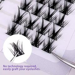 Fluffy Wispy Individual Eyelash Clusters Extension 80Pcs