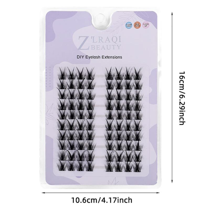 Fluffy Wispy Individual Eyelash Clusters Extension 80Pcs