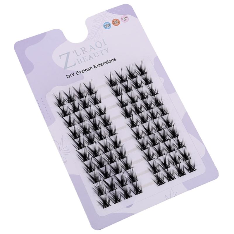 Fluffy Wispy Individual Eyelash Clusters Extension 80Pcs