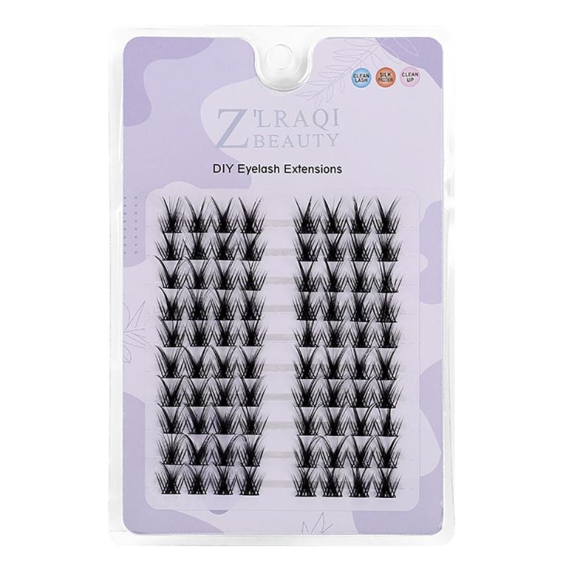 Fluffy Wispy Individual Eyelash Clusters Extension 80Pcs