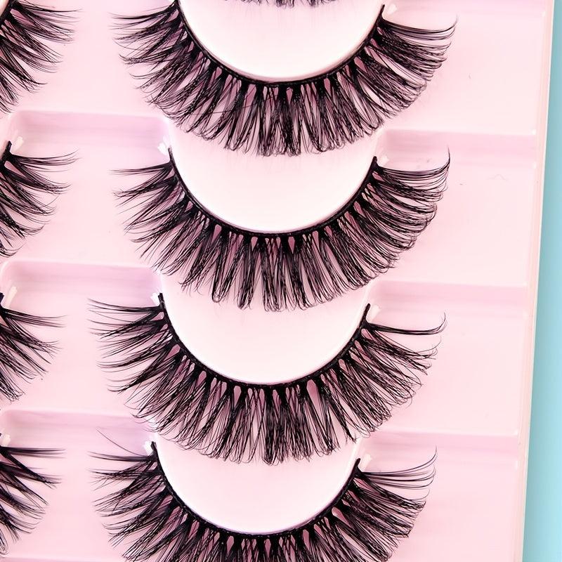 8 Pairs Fluffy Crisscross False Eyelashes