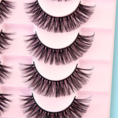 8 Pairs Fluffy Crisscross False Eyelashes