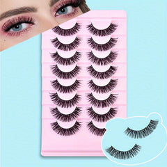 8 Pairs Fluffy Crisscross False Eyelashes