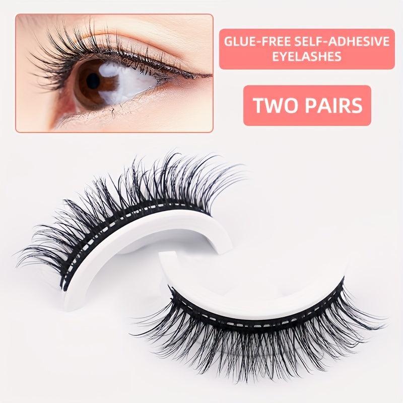 10 Pairs Natural Wispy Cross False Eyelashes Non-Slip Waterproof Lashes