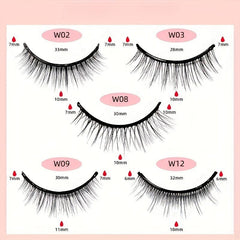 10 Pairs Natural Wispy Cross False Eyelashes Non-Slip Waterproof Lashes