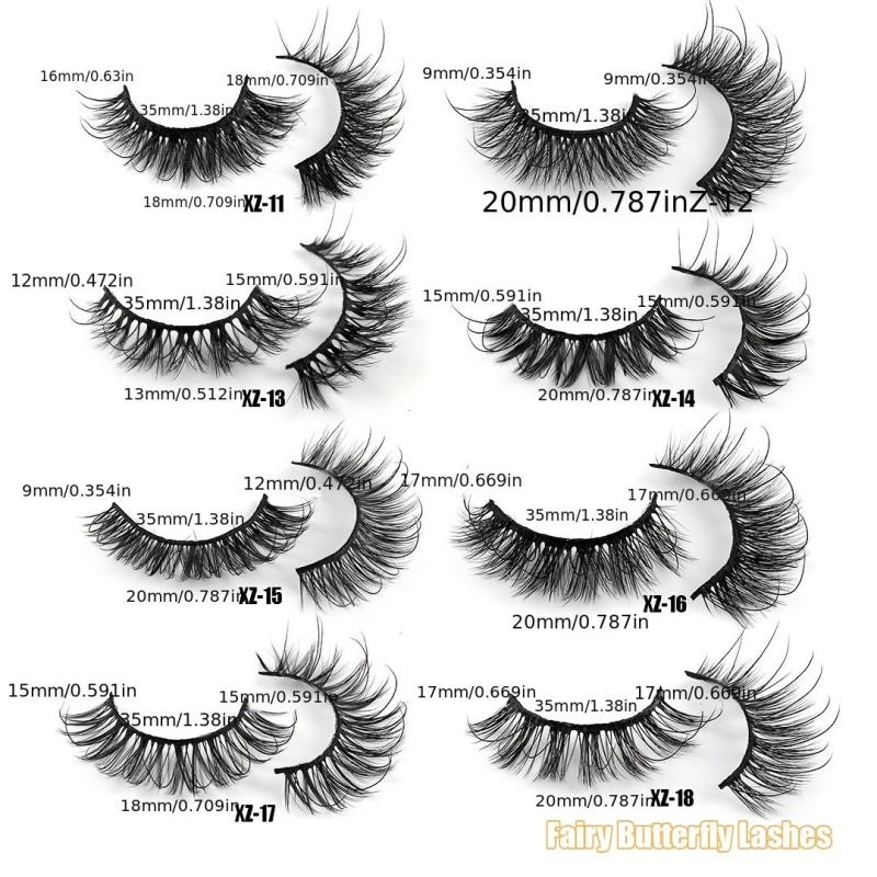 14 Pairs 8D False Eyelashes Curling Fairy Style False Eyelashes