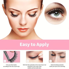 10 Pairs D Curly Natural Mink Lashes 8mm Wispy Fluffy Volume Soft Eye Lashes