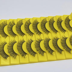 10 Pairs Natural Wispy Cat Eyelashes 3D Strip Short Volume False Eyelashes