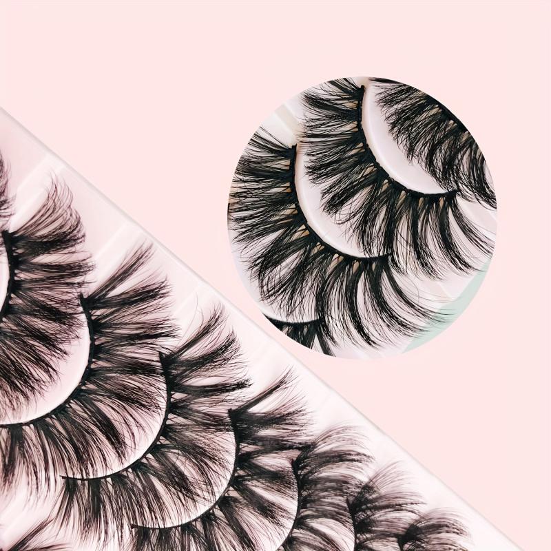 10 Pairs Faux Mink Natural Thick Curly False Eyelashes