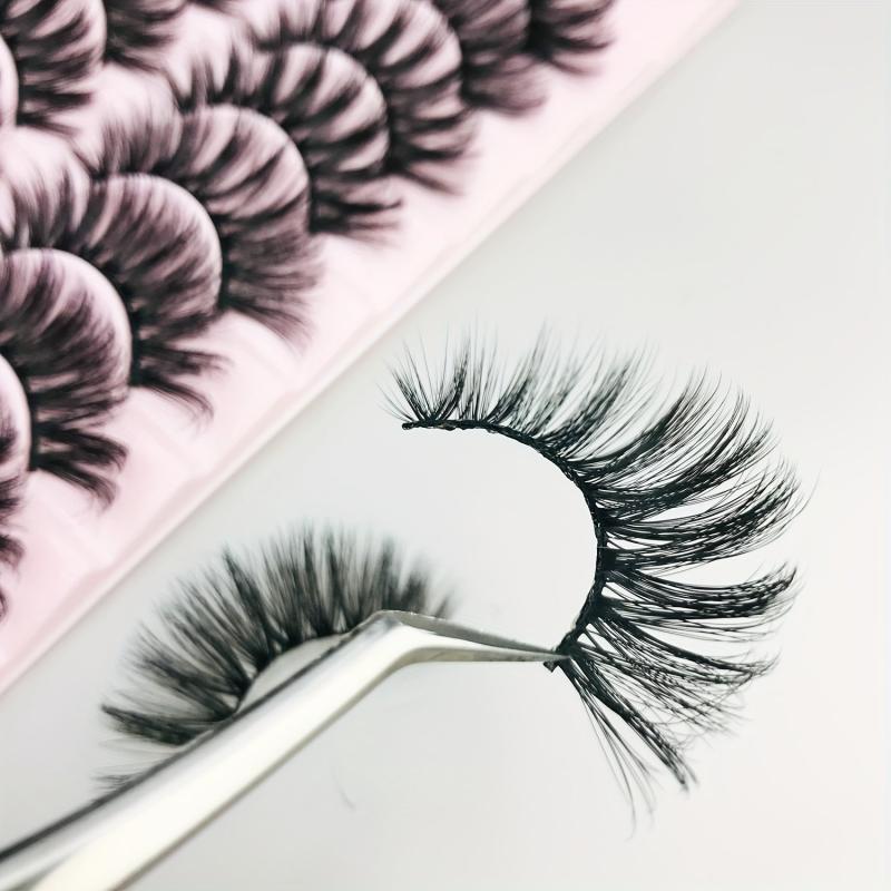 10 Pairs Faux Mink Natural Thick Curly False Eyelashes
