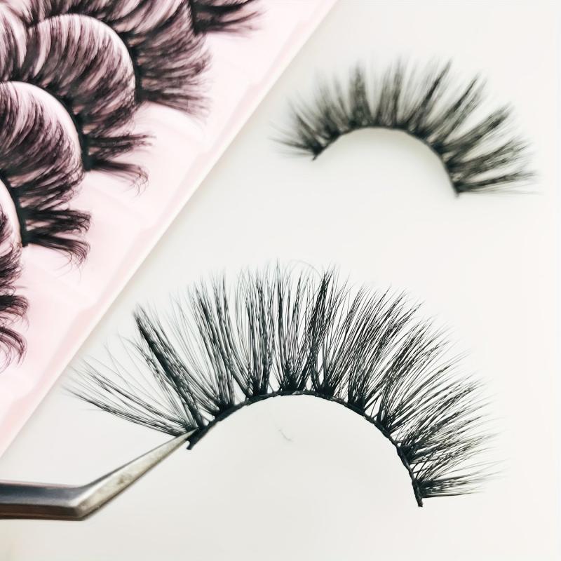 10 Pairs Faux Mink Natural Thick Curly False Eyelashes