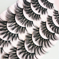 10 Pairs Faux Mink Natural Thick Curly False Eyelashes