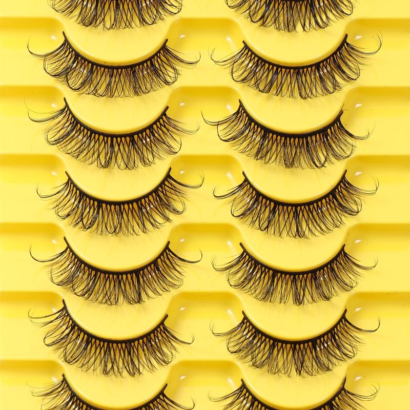 10 Pairs False Eyelashes Natural Soft Thick Eye Lashes Daily Makeup