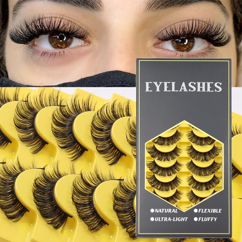 10 Pairs False Eyelashes Natural Soft Thick Eye Lashes Daily Makeup