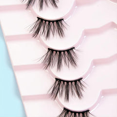 7 Pairs Half Lashes Wispy Fluffy False Eyelashes for Christmas
