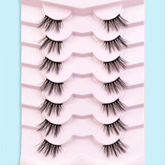 7 Pairs Half Lashes Wispy Fluffy False Eyelashes for Christmas