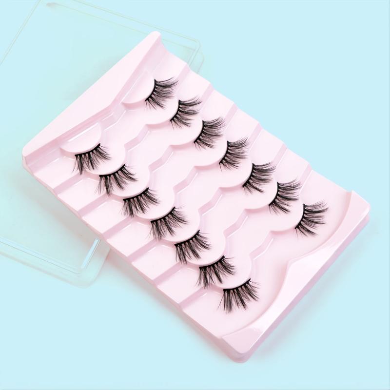 7 Pairs Half Lashes Wispy Fluffy False Eyelashes for Christmas