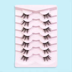 7 Pairs Half Lashes Wispy Fluffy False Eyelashes for Christmas