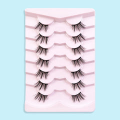 7 Pairs Half Lashes Wispy Fluffy False Eyelashes for Christmas