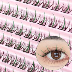 Colorful D Curl Eyelash Extensions 100 Clusters 14mm DIY Lash Extensions