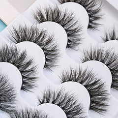 5 Pairs Messy Natural Fluffy False Eyelashes 3D Shape Makeup Lashes Extension