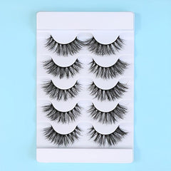 5 Pairs Messy Natural Fluffy False Eyelashes 3D Shape Makeup Lashes Extension