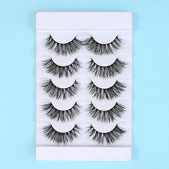 5 Pairs Messy Natural Fluffy False Eyelashes 3D Shape Makeup Lashes Extension