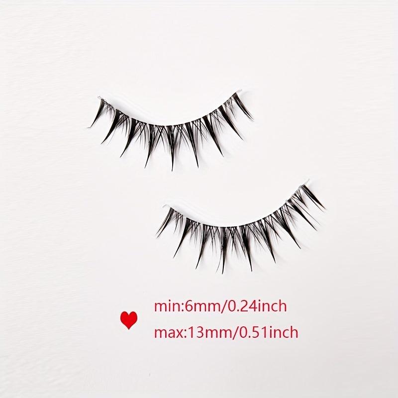 5 Pairs Crisscross Wispy False Eyelashes Japanese Style Anime Lashes