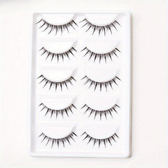 5 Pairs Crisscross Wispy False Eyelashes Japanese Style Anime Lashes