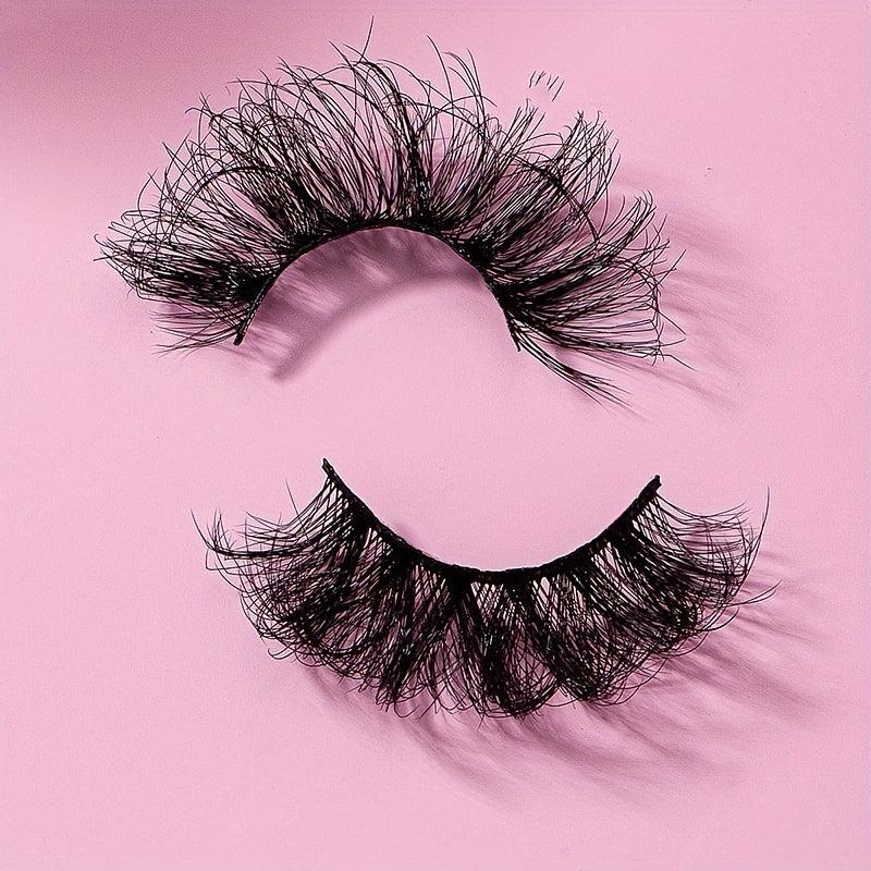 5 Pairs 22mm Fishtail False Eyelashes Multilayered Fluffy Curly